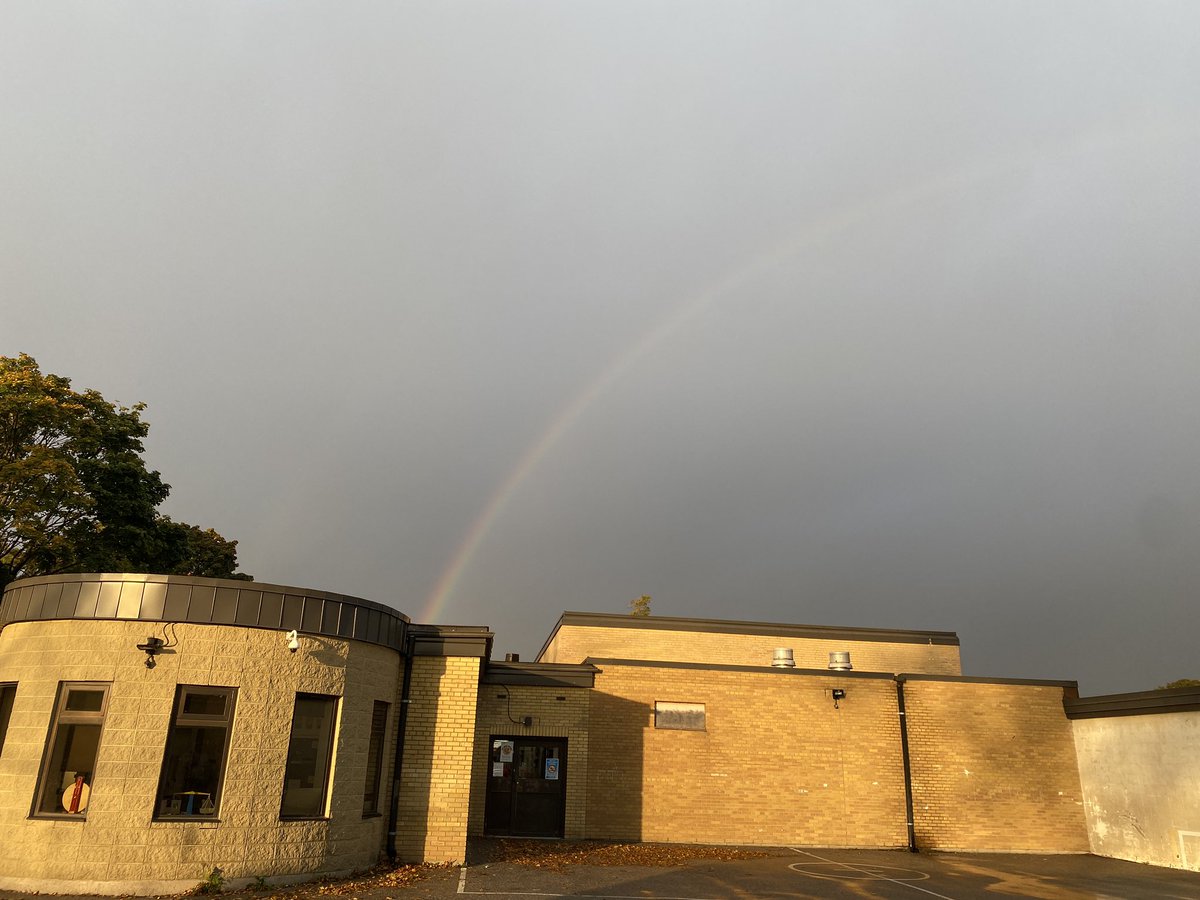 TaraMcFarling1's tweet photo. There’s magic at the end of this rainbow @Woodman_Wolves Happy Friday! @GEDSB #seethebeautyevenintherain https://t.co/6a336yTevq