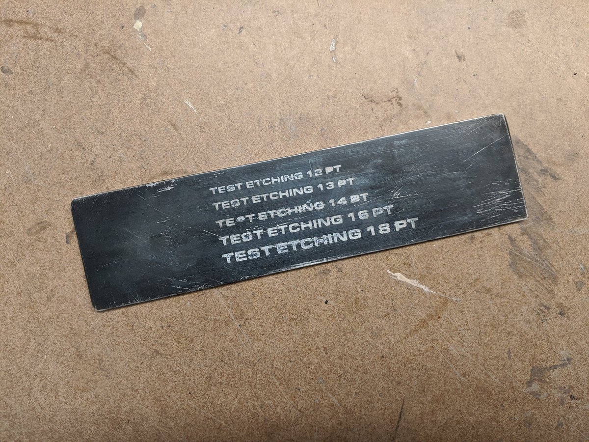FoundationMini2's tweet image. Doing tests for a new project.

#acidetching #aluminiumblackening #acrylicinfilling