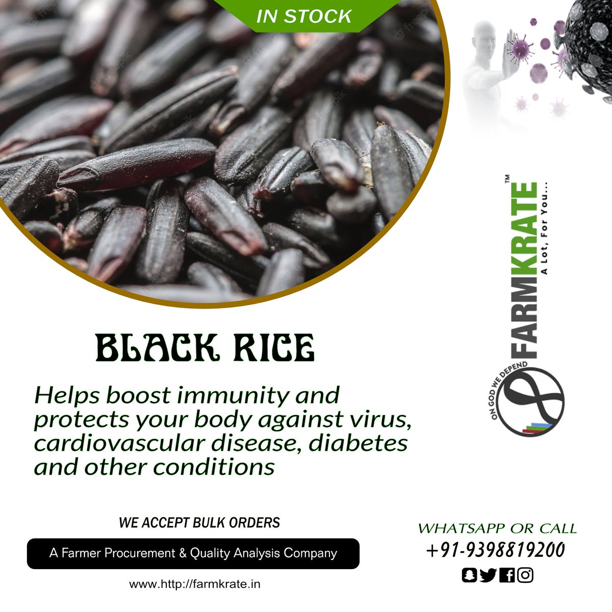 farmkrateindia
Farmkrate | Farm Procurement Company in India |
Buy directly from Farmers

#farmkratesupportsfarmers 
#farmkrate #farmerssupport #trending #aveendokala #farmers #organic #blackrice #blacklicorice #blackbeansandrice #blackbeanrice#organicindia #aveen