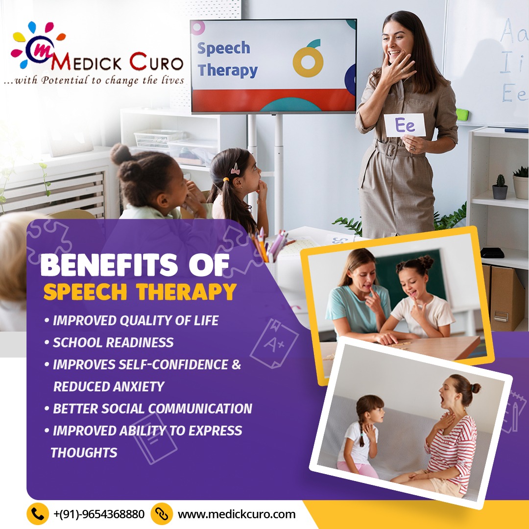 Medickcuro's tweet photo. Benefits of Speech Therapy

-Improved quality of life
-School Readiness
-Imrpves self-confidence &amp; reduced anxiety 
-Better social communication
-Improved ability to express thoughts
. https://t.co/GktUS0pH3H