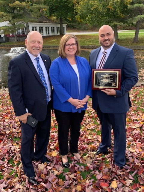 ConnDAS's tweet photo. What a Day for DAS!  Our own Commissioner Gilman presents the Distinguished Managerial Service Award to DAS’ Frank Rivera. #Congratulations #award #welldeserved https://t.co/cBA5w68y4V