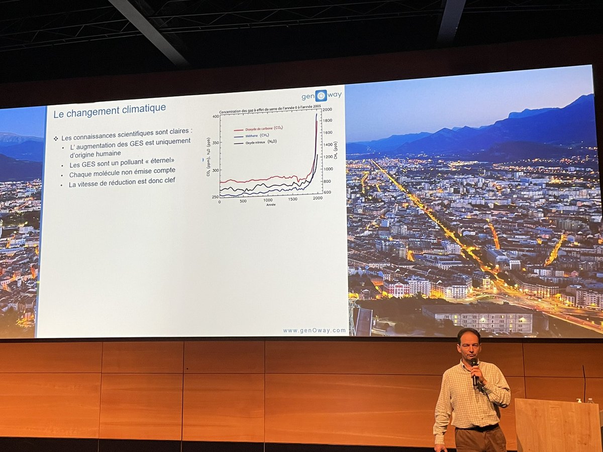 Lyonbiopole's tweet photo. [#LBPmember] Journée Collaborative - Reprise avec Alexandre Fraichard CEO @genOway_SA qui nous présente son projet bas carbone.  Comment décarboner la R&amp;D #innovation #sante #environnement https://t.co/qd04Jw7o2V