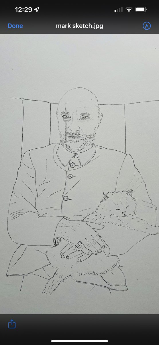 MarkKAngus's tweet image. Not sure how to take this portrait drawing by a colleague!!