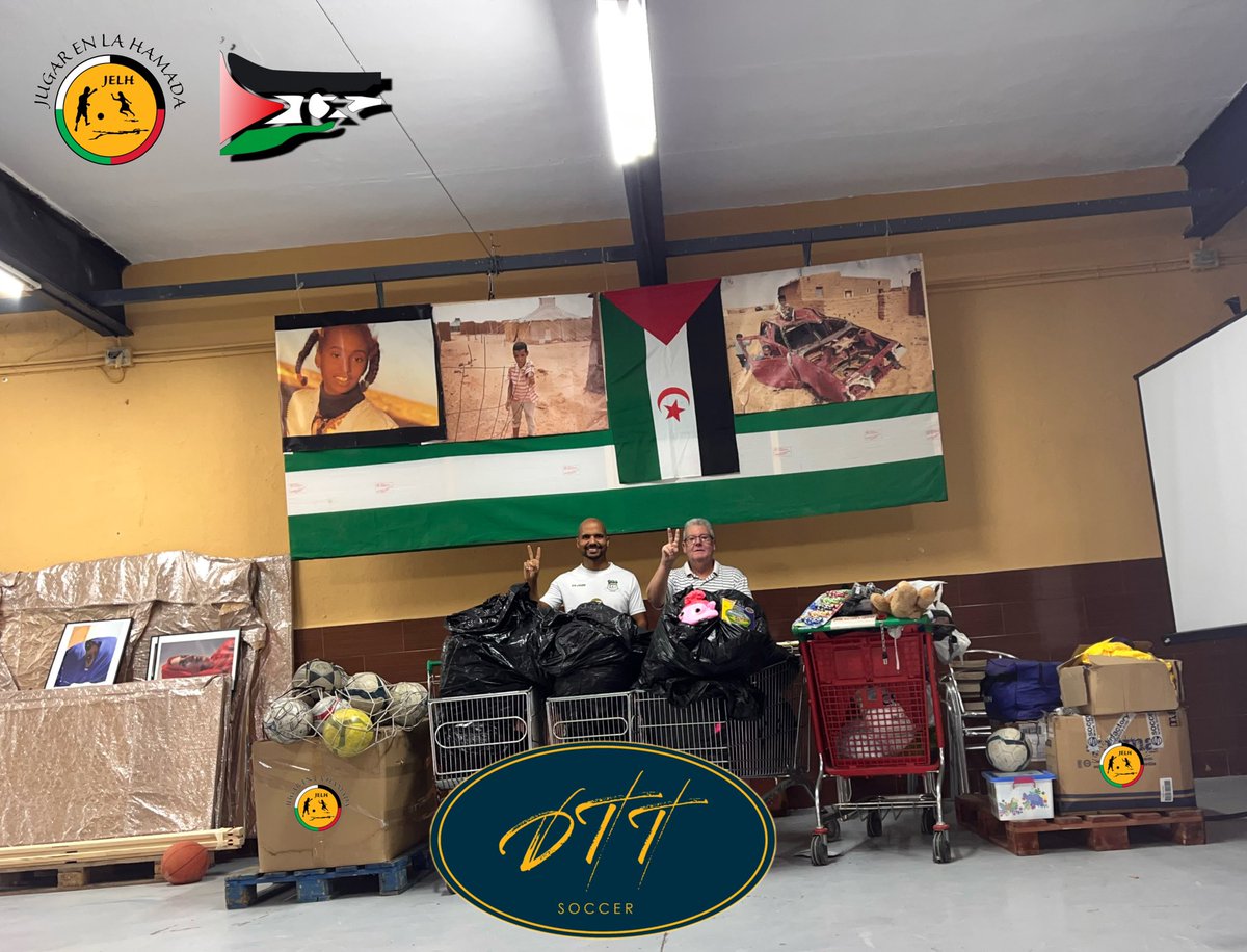 Hemos entregado a <a href="/aapss/">Sahara Sevilla</a> un material deportivo recogido en colaboración con la academia de Tecnificación <a href="/DesataTuTalento/">Desata tu talento</a>

Con esta entrega ya van mas de 700 equipaciones, ademas de balones, botas, guantes, juguetes, etc. enviados a lo largo de estos 3 últimos años. 

#GRACIAS ⚽️