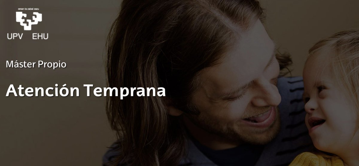 UPV/EHU Formación Continua (FC) (@ehuprest) on Twitter photo 2022-10-14 14:00:04 El #MásterPropio en Atención Temprana es un servicio integrado dirigido a niños/as de 0-6 años con alteraciones o trastornos en el desarrollo o en riesgo de padecerlos. Capacita para dar respuesta a las necesidades de estos niños/as y sus familias. ➡️ bit.ly/3ocdrPU El #MásterPropio en Atención Temprana es un servicio integrado dirigido a niños/as de 0-6 años con alteraciones o trastornos en el desarrollo o en riesgo de padecerlos. Capacita para dar respuesta a las necesidades de estos niños/as y sus familias. ➡️ bit.ly/3ocdrPU