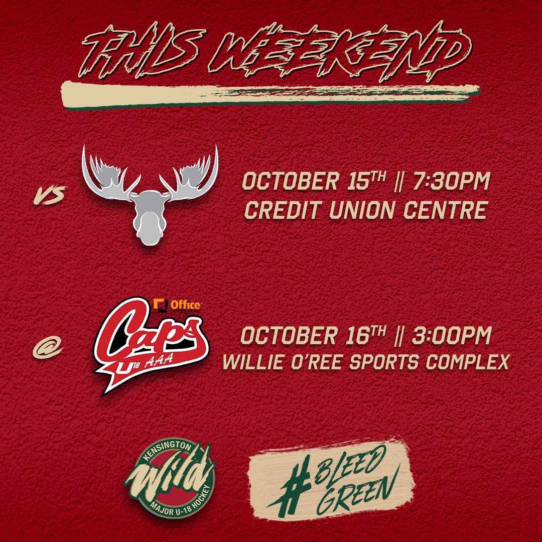 KensingtonWild's tweet photo. We've waited an awful long time, but our first taste of regular season action is coming up this weekend!

Join us for our regular season opener tomorrow night at 7:30 at the Credit Union Centre when we take on the Northern Moose! https://t.co/N0qJh2sjPB