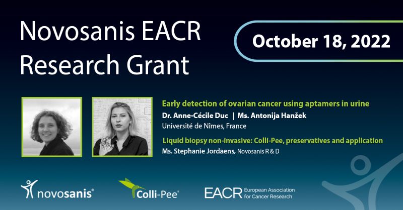 AntonijaHanzek's tweet photo. Don't miss the webinar about the research at @unimesfr with Dr Anne-Cécile Duc, which will highlight ovarian #cancer biomarker detection in #urine; and Ms. Stephanie Jordaens from @Novosanis with a topic of urine liquid biopsy  🧬🧪

Register here  - https://t.co/VMak7JbyTT https://t.co/nDVfChoXYO