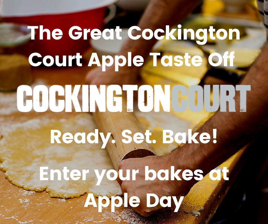 Don’t forget to enter your bakes into our Great Cockington Court Apple Taste Off this Sunday, 16 Oct. Whether it’s a traybake, pie, jam, or a good, old-fashioned pie, we want to see (and taste!) your delicious apple creations.