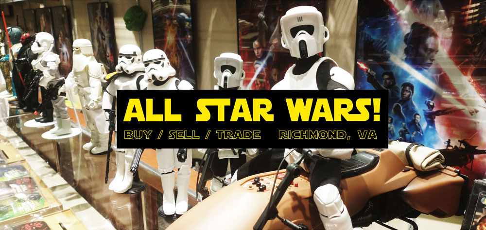 vacomicon's tweet photo. An ALL STAR WARS store in RVA!
Grand Opening Saturday 12-5p!

Inside Regency Square Mall.
https://t.co/9WZgcuv73i https://t.co/j0Klz1EvHw