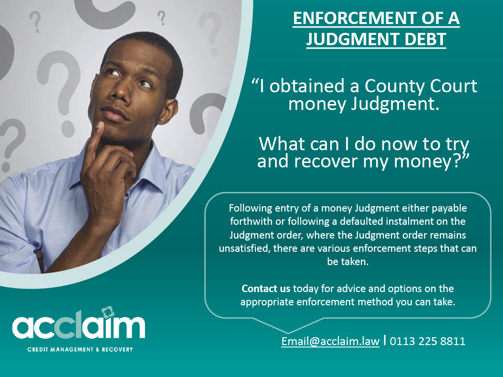 "I obtained a County Court money Judgment. What can I do now to try and recover my money?" #debtrecovery #CCJ #Insolvency #moneyadvice