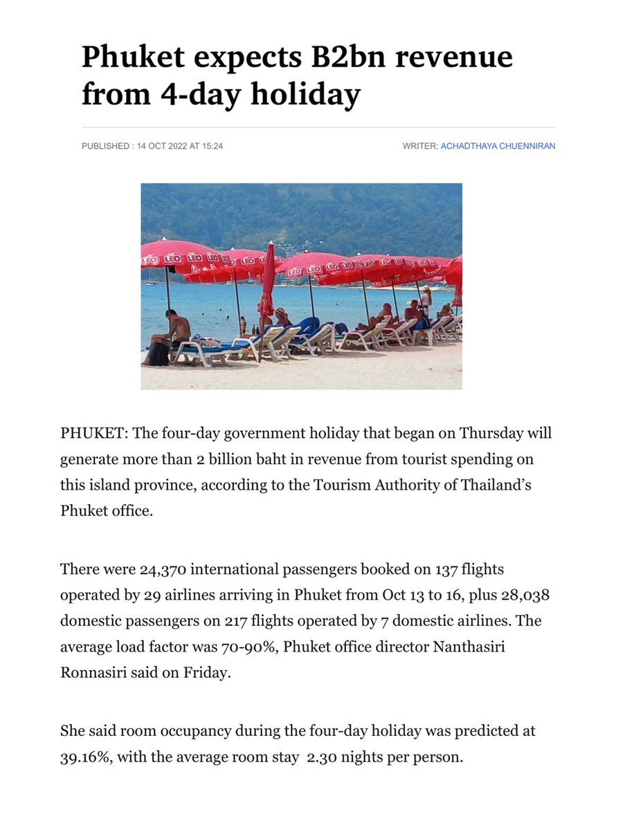 servesub10's tweet photo. อ่านข่าวจาก Bangkok Post

expect (v) คาดการณ์
revenue (n) รายได้
bn = billion = พันล้าน
generate (v) สร้าง, ทำให้เกิด
domestic (adj) ในประเทศ
occupancy (n) การครอบครอง, อัตราการเข้าพัก
(Passanger) load factor = อัตราการขนส่งผู้โดยสาร

#dek66 #dek67 #dek68 https://t.co/FkZYl7oNYz