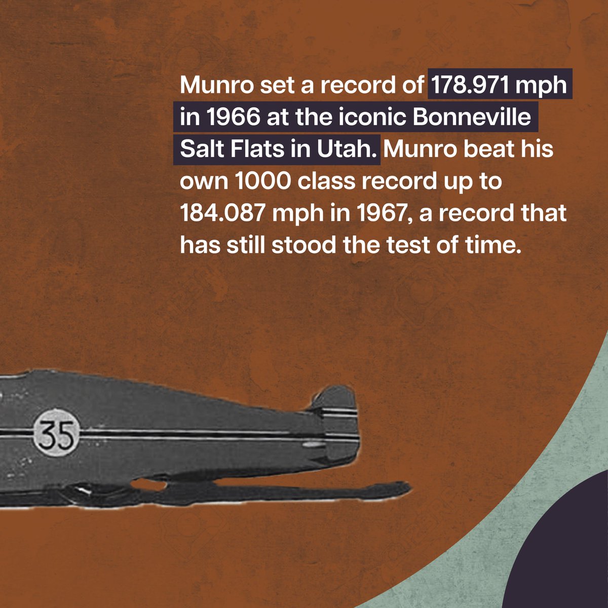 jawamotorcycles's tweet photo. A young 68-year-old Burt Munro shattered records with his hand-built Streamliner.
.
This motorsport legend inspires us that “it’s never too late”. Read on...

#JawaYezdiMotorcycles #JawaMotorcycles #YezdiForever #NotForTheSaintHearted #Classics #ClassicLegends #KnowYourLegend https://t.co/GUUtt63jF1