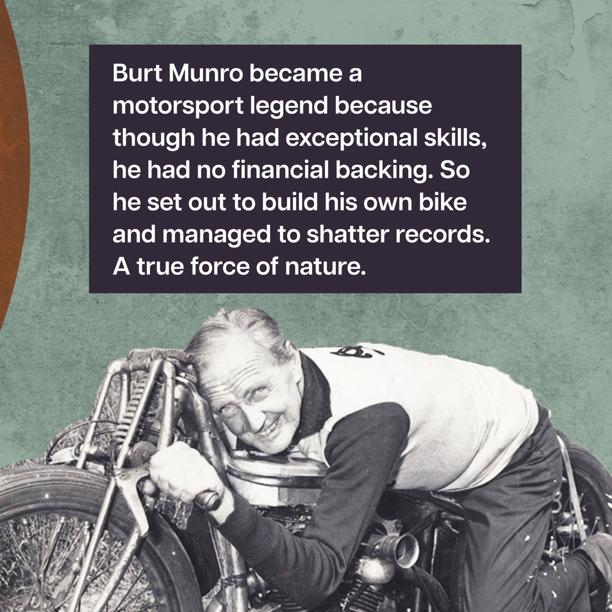 jawamotorcycles's tweet photo. A young 68-year-old Burt Munro shattered records with his hand-built Streamliner.
.
This motorsport legend inspires us that “it’s never too late”. Read on...

#JawaYezdiMotorcycles #JawaMotorcycles #YezdiForever #NotForTheSaintHearted #Classics #ClassicLegends #KnowYourLegend https://t.co/GUUtt63jF1