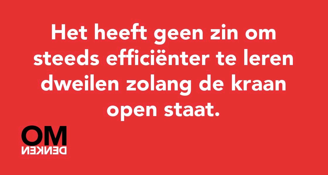 Duidelijk! Het is bij ons natuurlijk één en al dweilen met de kraan open.. 🤣 #feintsjes #dweilorkest #dubbelomdenken 💙🧡 <a href="/Omdenken/">Omdenken</a>