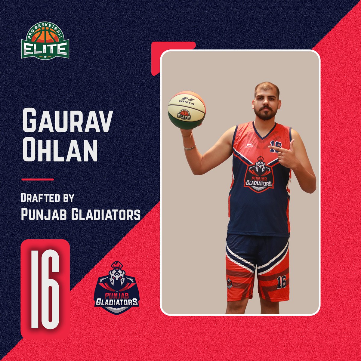 epblindia's tweet photo. Textbook basketball skills come wrapped around this gentleman. The Gladiators are over the moon as we welcome Gaurav Ohlan to our camp.π₯π₯
#basketball #basketballindia #elite #pro #punjab #gladiators #draftee #champions #newleague #isl #ipl #punjabgladiators #eliteprobasketball https://t.co/LgG4ObJXQg