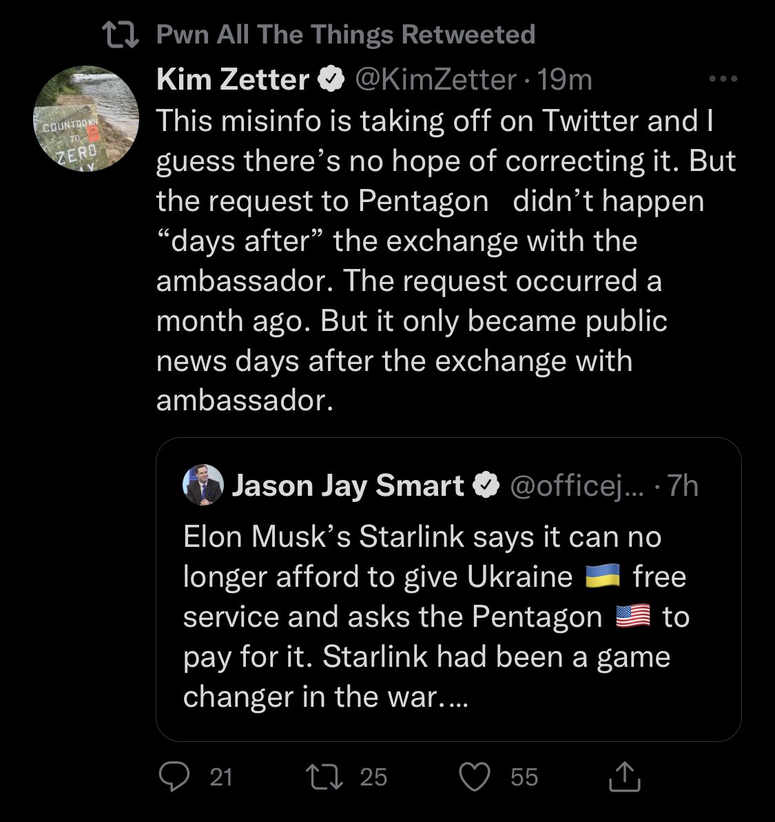 whstancil's tweet photo. So Musk is pretending he cut Starlink off from Ukraine because the ambassador hated his fake peace plan, but in reality it comes because he tried to basically blackmail the US government with it a month ago? 

He LIES. He’s a MASSIVE LIAR. You can’t trust anything he says https://t.co/STVWg1rWyn