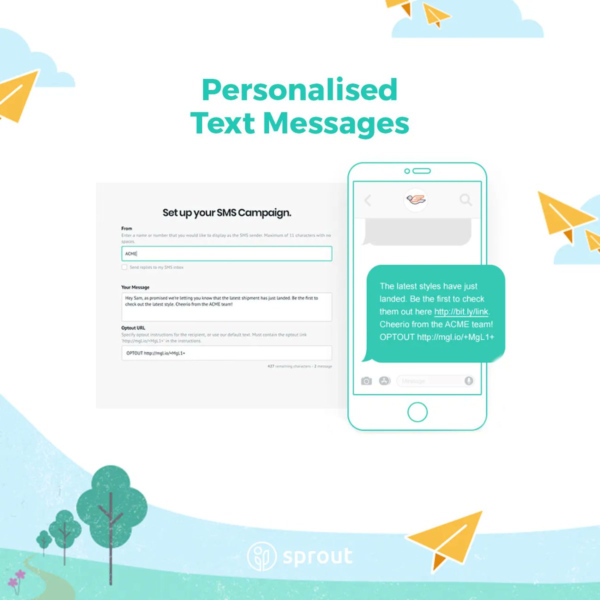 SproutSendCRM's tweet photo. SMS is an amazing way to communicate in bulk. Sprout makes it easy to send personalised thank-you messages &amp; more 💬 

#SproutCRM #SproutSend #CRM #Hospitality #CRMSolutions #crmdevelopment #customerexperience #businesssolutions #customermanagement #crmsoftware https://t.co/y9NhZ4I96e