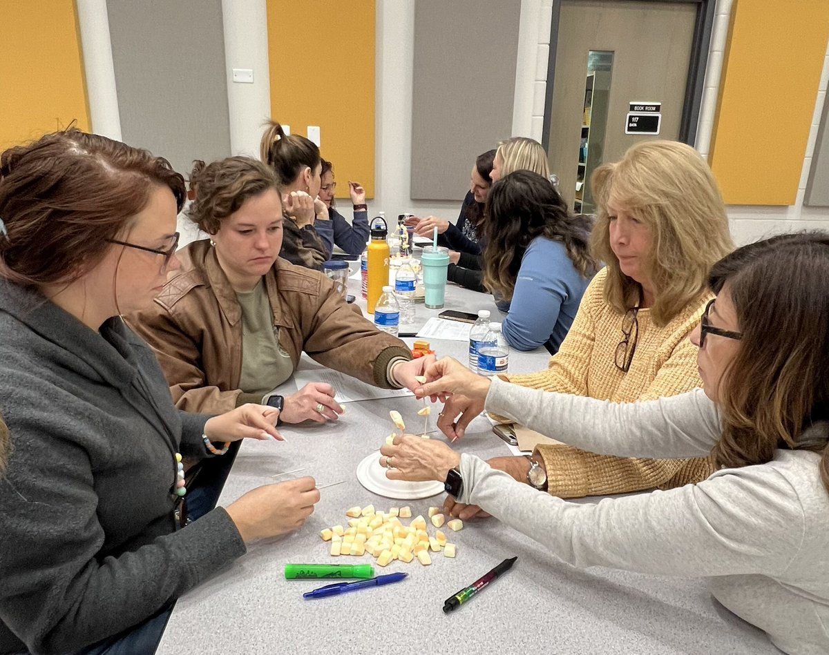 BrookhavenBulls's tweet photo. Professional Learning Day @BrookhavenBulls begins with a team building STEM activity! https://t.co/lpDNcV1PsU