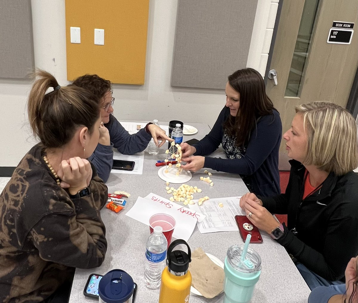 BrookhavenBulls's tweet photo. Professional Learning Day @BrookhavenBulls begins with a team building STEM activity! https://t.co/lpDNcV1PsU