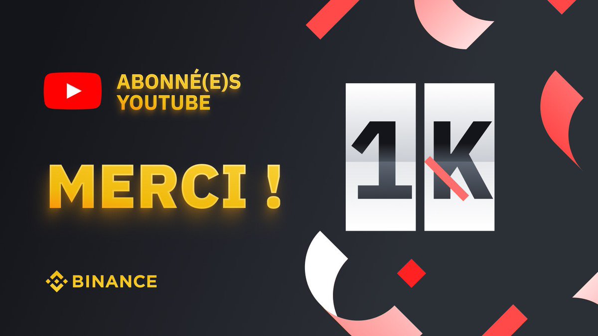 1K Abonné(e)s ça se fête 🥳🎉

Pour vous récompenser de votre engagement, nous mettons en jeu une cagnotte de $1,000 BUSD 💸 à partager.

📮Missions: 

1️⃣Likez et retweetez ce poste

2️⃣ Partagez une photo de vous utilisant l’application Binance