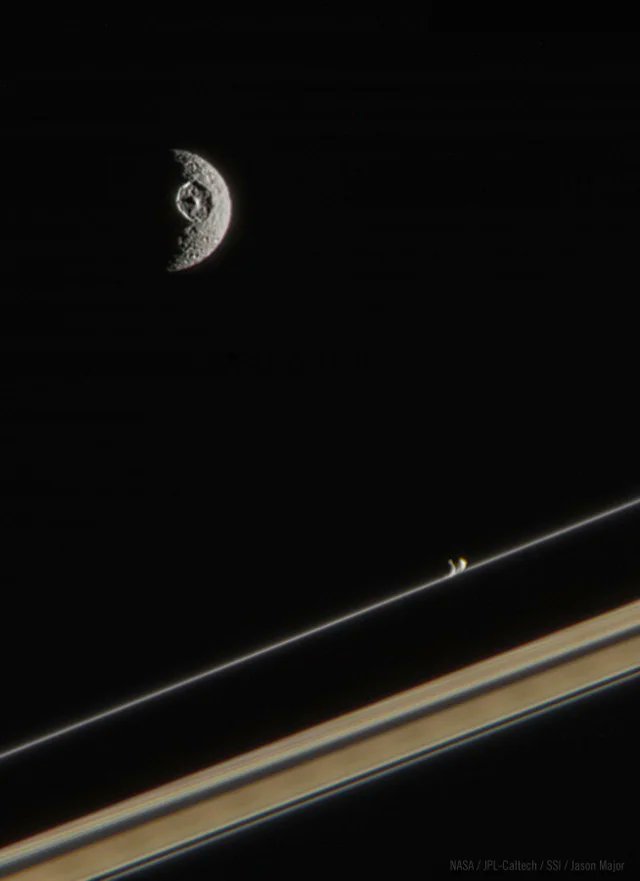 On this day 17 years ago, NASA's Cassini spacecraft flew by Mimas, a moon of Saturn