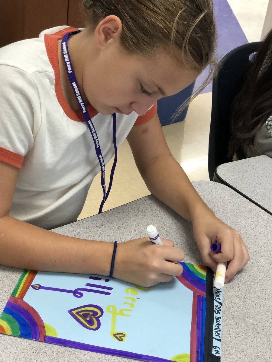 PHSMrsRizzo's tweet photo. Brightening our day in the Color Our World Club! #color #bemindful #PHSClubs #rizzo247245 💜🎨💜 https://t.co/0LornxSNpm
