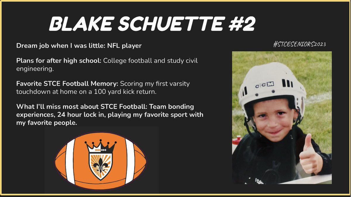 Senior Week! Good luck next year! <a href="/SchuetteBlake/">Blake Schuette</a> <a href="/CoachPossley/">Nolan Possley</a> 🏈⚜️🏈