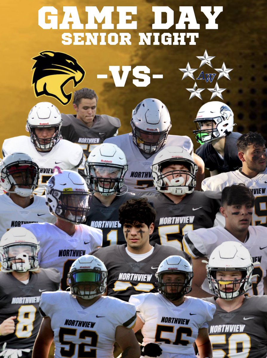 nvwildcatsfb's tweet photo. Game day! @NviewAthletics come help us celebrate this awesome group tonight at 7 pm. #BeatAW #Thankyouseniors https://t.co/sPYTdzJ5yM