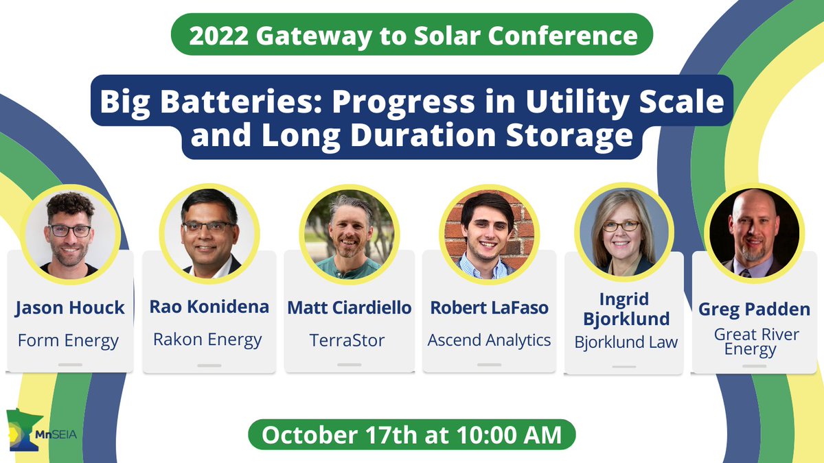 First round of panels on Day 1 from 10:00 - 11:00 AM features: #mngov reps from, <a href="/MN_PUC/">MN_PUC</a> <a href="/MNCommerce/">MN Dept. of Commerce</a> <a href="/mndli/">Labor and Industry</a> <a href="/mndeed/">MN DEED</a> <a href="/MNagriculture/">Minnesota Department of Agriculture</a> @MWenergynews <a href="/MNFarmersUnion/">Minnesota Farmers Union</a> <a href="/MNLcorp/">MNL</a> <a href="/FormEnergyInc/">Form Energy</a> <a href="/RKonidena/">Rao Konidena</a> <a href="/TerraStor/">TerraStor</a> <a href="/AscendAnalytics/">Ascend Analytics</a> <a href="/GREnergyNews/">Great River Energy</a> &amp; more!