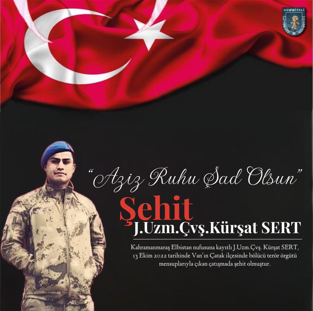 "Ölüm bize ne uzak, bize ne yakın ölüm; Ölümsüzlüğü tattık, bize ne yapsın ölüm.."

Şehit J.Uzm.Çvş. Kürşat SERT 

#CennetinÇocuklarıUzmÇvşlar