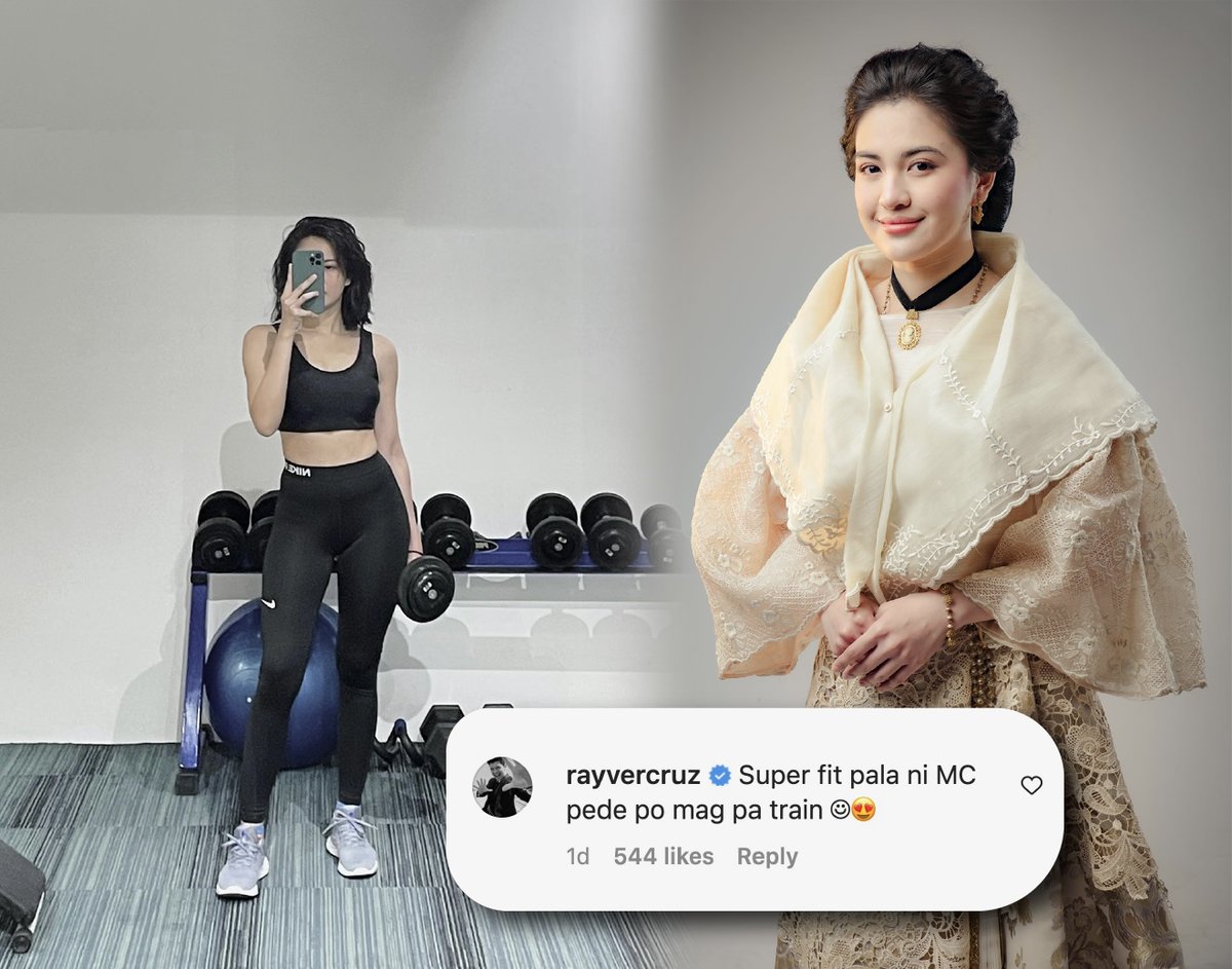 gmanews's tweet photo. "SUPER FIT PALA NI MC" 

Julie Anne San Jose and Rayver Cruz once again served kilig on social media! #JulieVer #MariaClaraAtIbarra (📷 myjaps/Instagram) https://t.co/hvNHrhMGRK