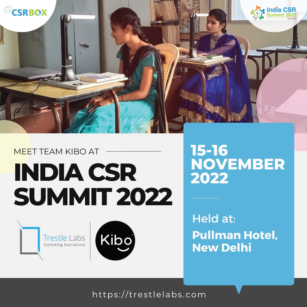 Learn how @trestlelabs and <a href="/kibo4inclusion/">Kibo</a> is driving #inclusion at India CSR Summit - 15-16 November 2022 Pullman Hotel, New Delhi.
Explore our exhibition plans: indiacsrsummit.in/sponsors_exhib… 
For more details visit: indiacsrsummit.in 
#Indiacsrsummit #csr #socialimpact