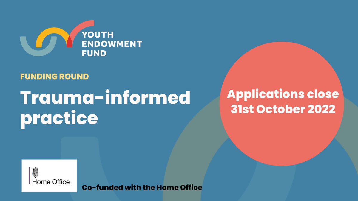 YouthEndowFund's tweet photo. There are just two weeks left to apply for our trauma-informed practice funding round. 

🗓️ Applications close on 31st October 2022.   

For all the details on the round and how to apply, visit: https://t.co/NV3OwKIgsA https://t.co/ed8s6BJY8L
