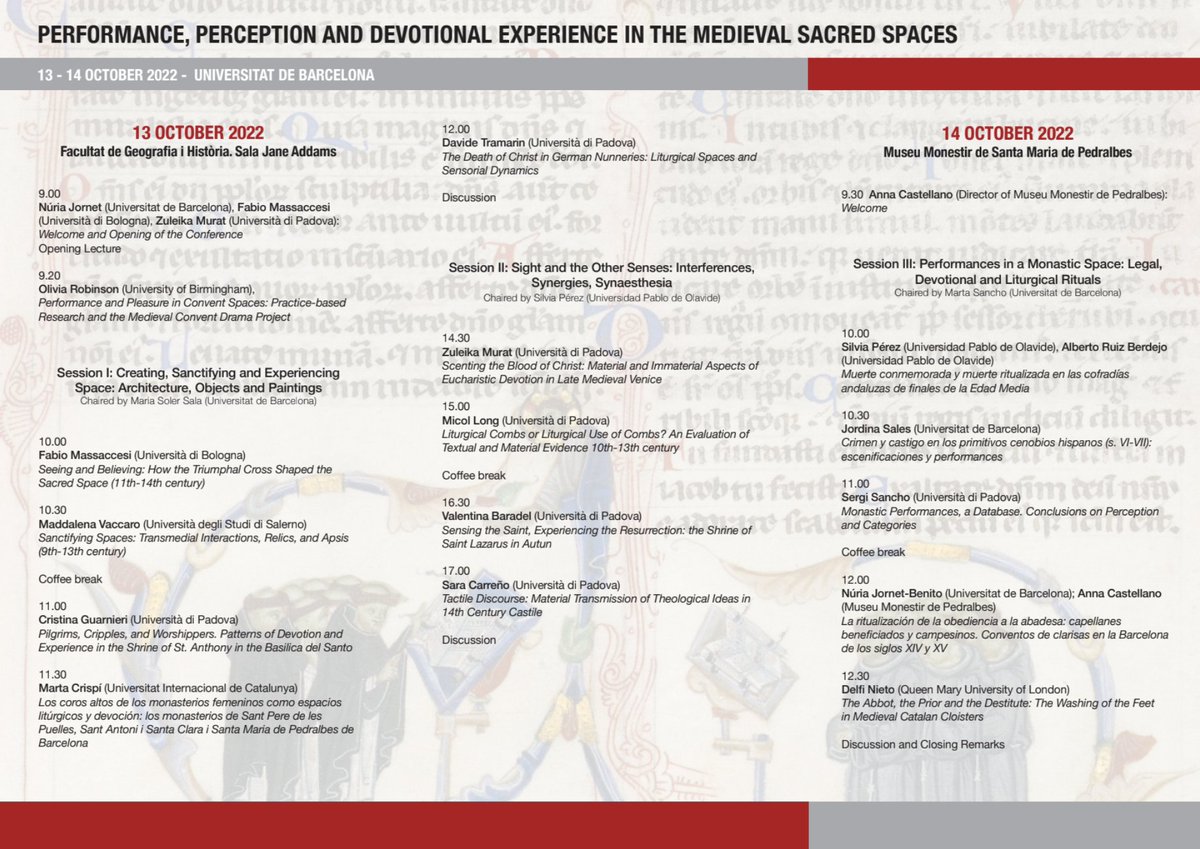 Dr Delfi Nieto-Isabel (@delfinietois) on Twitter photo A change of pace today, I'll be discussing the performances associated with Maundy Thursday in my modest contribution to this spectacular programme
<a href="/MonasticLandsc1/">Monastic Landscapes</a> <a href="/MPedralbesBCN/">Monestir de Pedralbes | Barcelona</a> A change of pace today, I'll be discussing the performances associated with Maundy Thursday in my modest contribution to this spectacular programme
<a href="/MonasticLandsc1/">Monastic Landscapes</a> <a href="/MPedralbesBCN/">Monestir de Pedralbes | Barcelona</a>