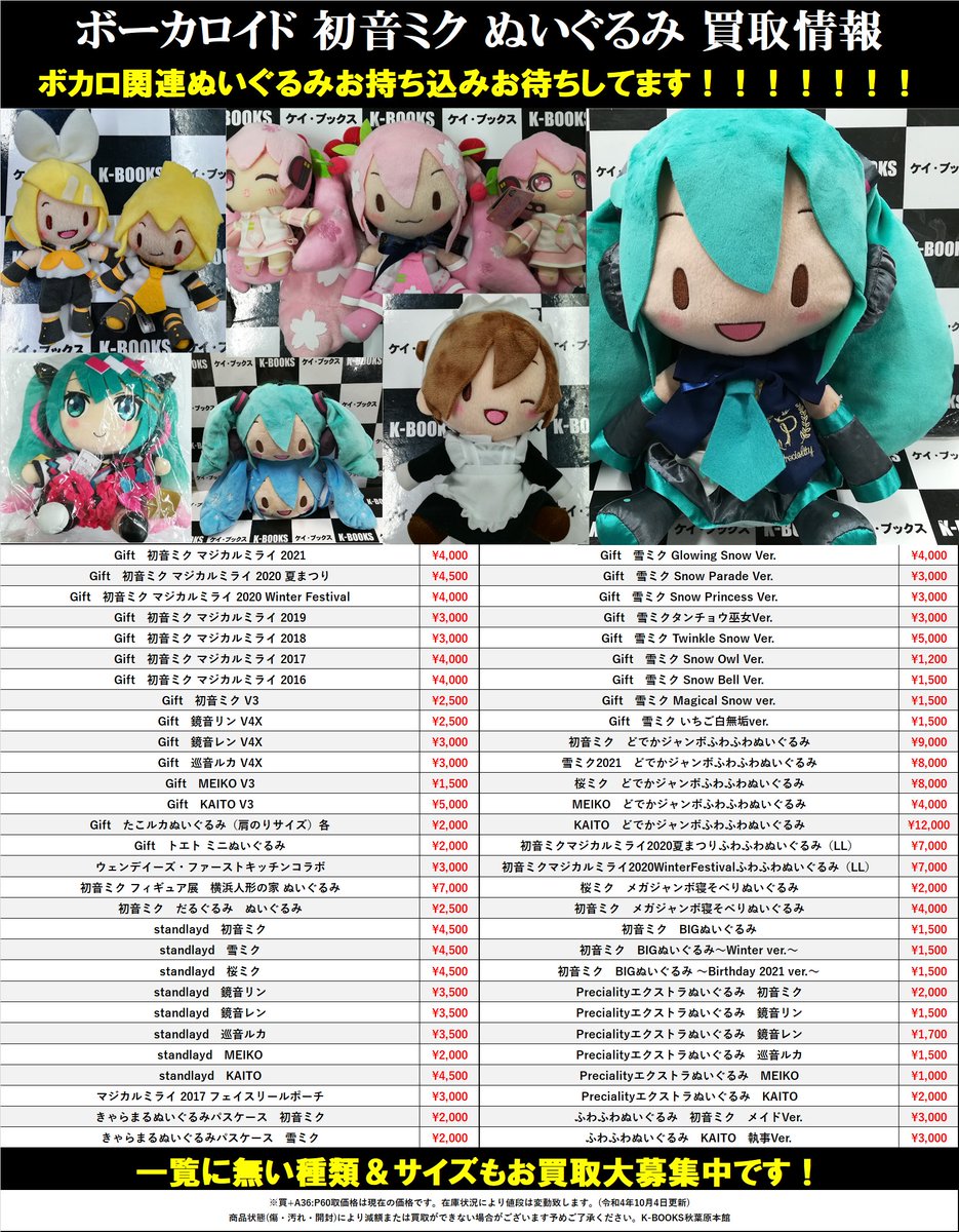 買取情報・更新】 ボーカロイド ピアプロキャラクターズ マジカル