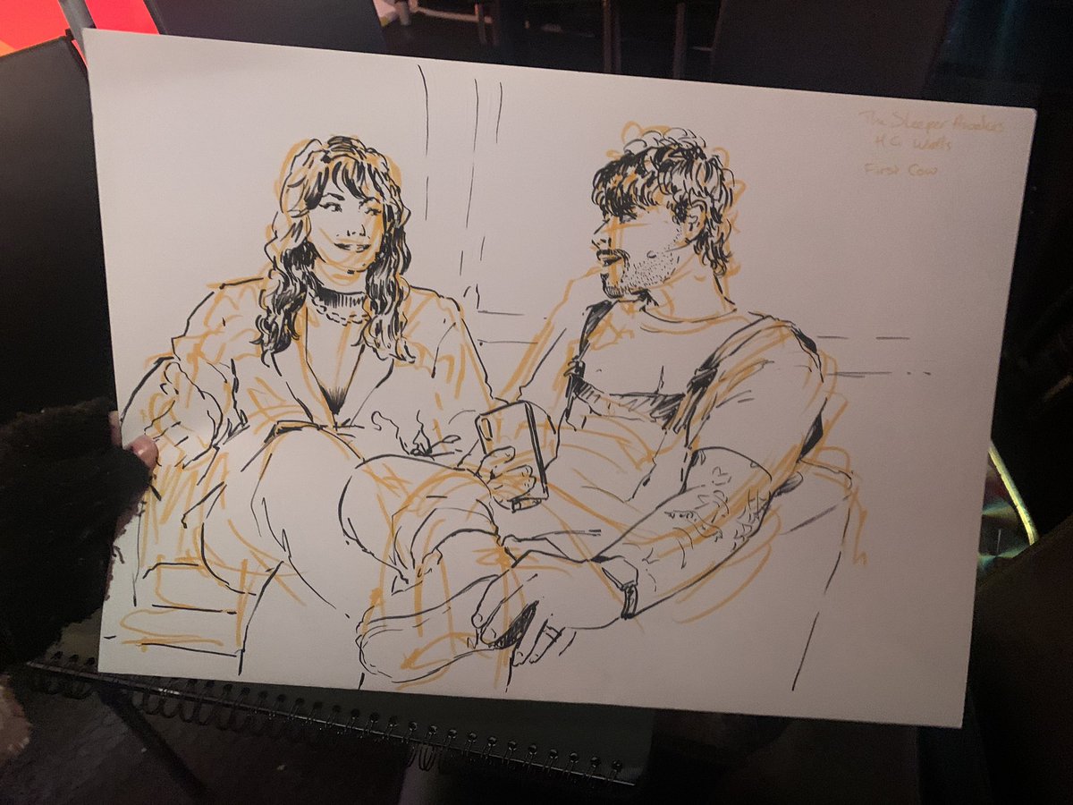 BSBookPod's tweet image. Wow, @CheltLitFest, we love you to bits.

Thank you so much to Voicebox and @RowanHLB for being a part of such a special night, and thank you to everyone who came along!! WE DEMAND A THOUSAND MORE LIVE EPISODES

All love to @schielbou for her incredible art capturing the night 💗