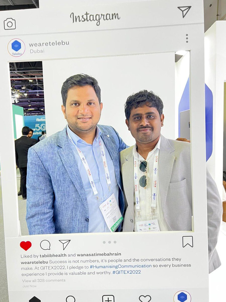 wearetelebu's tweet photo. It's done. They've have all committed to #humanisingcommunication @GITEX_GLOBAL, so that every business interaction is memorable for their teams and customers.
#telebu #GITEXGLOBAL #GITEXGLOBAL2022 #GITEXDUBAI https://t.co/zywoUhlJiX