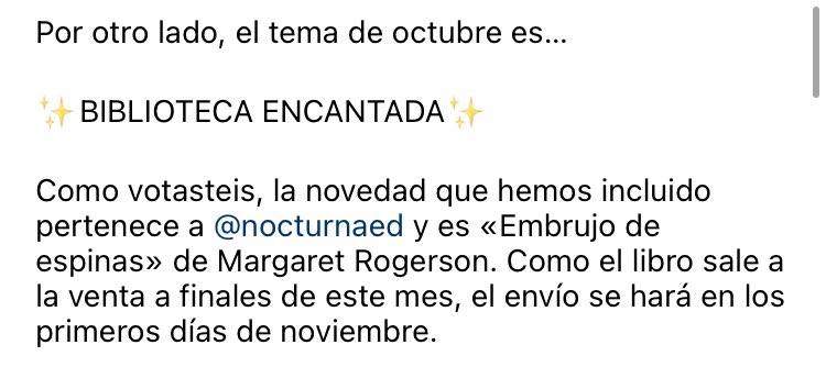 losmilplanetas's tweet photo. 🌼BIBLIOTECA ENCANTADA🌼
En nuestra caja de octubre encontraréis el nuevo título de @NocturnaEd «Embrujo de espinas» y todos los objetos de la tercera foto🥰
Colaboran: @itslooovely @inmiuuus @FranTargaryen (siempre nos hace los temas y el pin del mes❤️) y @/belart.art en ig🌸 https://t.co/NsliSL62y3