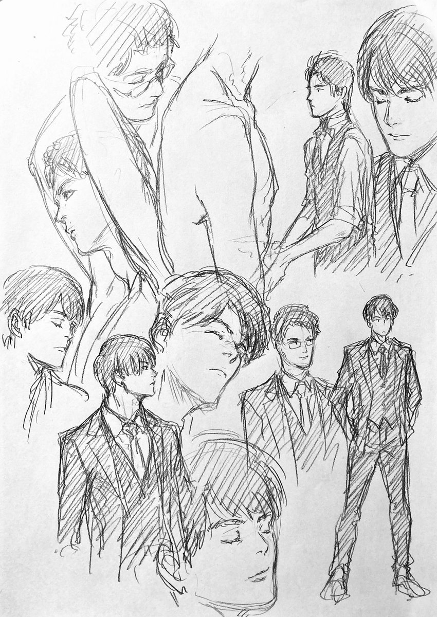 ラフ描き、写真デッサン

ポーズ集引っ張り出して描いてた 