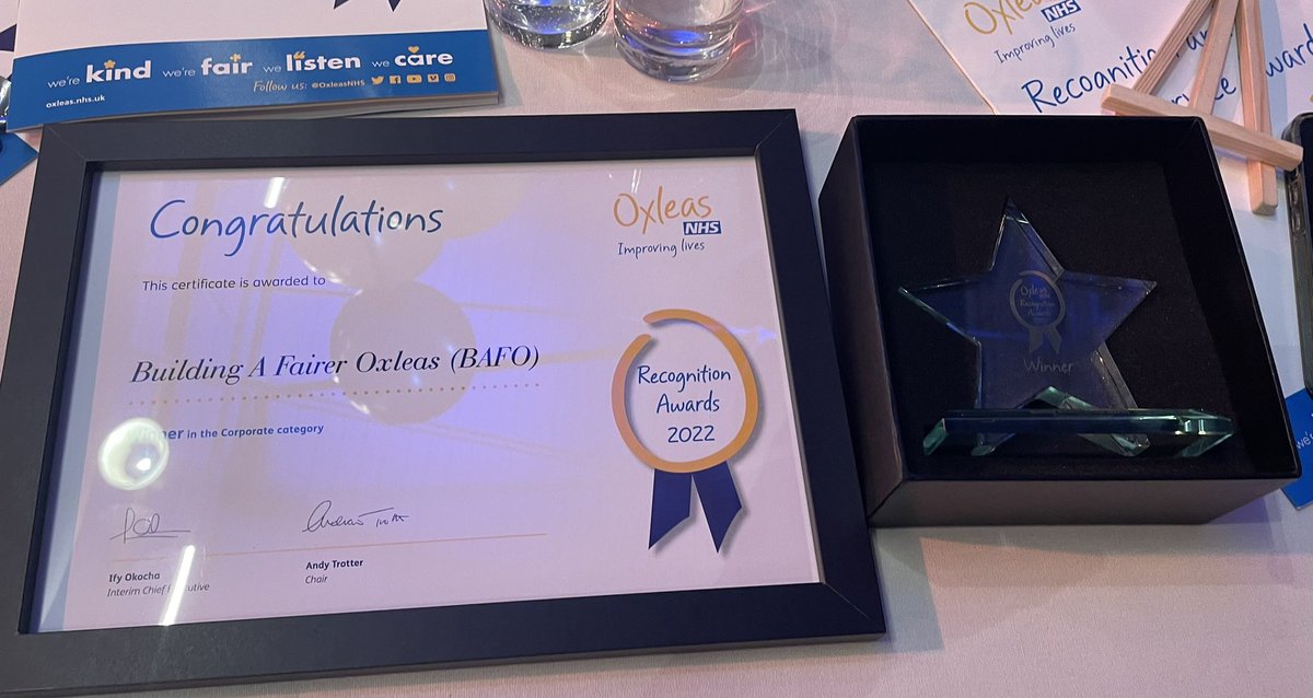 Particularly proud that the Building a Fairer Oxleas team won the Corporate Team of the Year ☺️

So much hard work from our networks and our central team to make vital improvements.

@KazKent64 - we raised a glass to you!

#BuildingAFairerOxleas