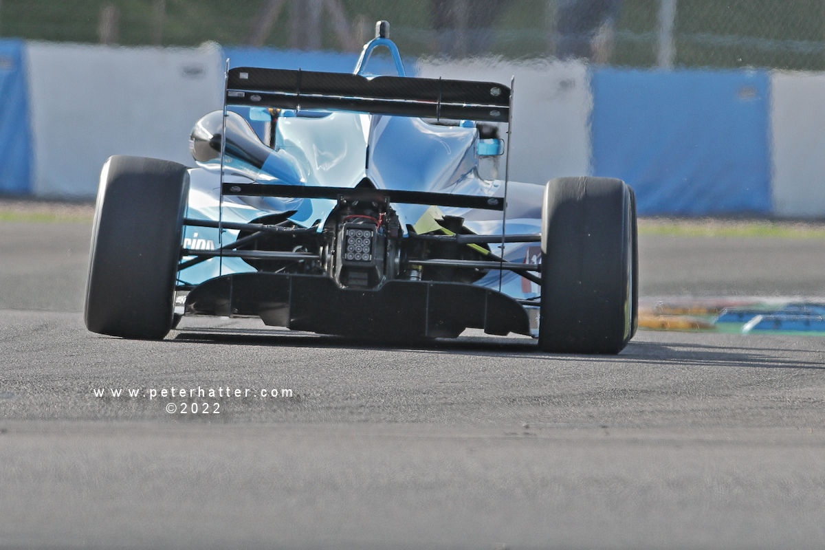 Through the Esses at Donington Park there's a big change of direction from left to right. Here's one of the <a href="/DouglasMSport/">Douglas Motorsport</a>  <a href="/GB3Championship/">GB3 Championship</a> cars in the middle of that transition during testing at the circuit yesterdy (13/10/22).