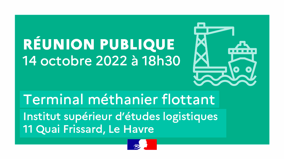 🚢 Terminal méthanier flottant – #LeHavre Ce soir, une réunion publique d’information, présidée par @Prefet76, est organisée afin de faire un état des lieux du projet d’installation d’un terminal méthanier flottant au Havre. 🕡18h30 📍 11 Quai Frissard, Le Havre