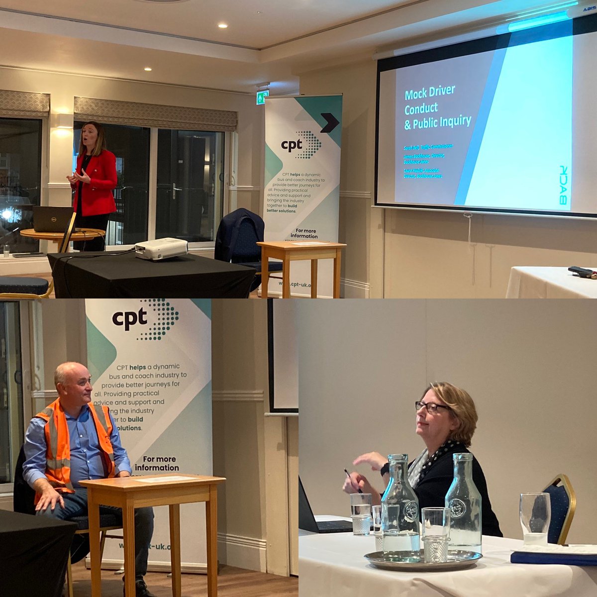 backhousejones's tweet photo. CPT Compliance evening for a couple of our team last night. James Backhouse and Laura Hadzik delivering a mock Driver Conduct hearing together with Traffic Commissioner, Sarah Bell. 
#transport #trafficcommisioner #bus #coach #CPT #lawyers #regulatory #weknowtransportlawBACKwards https://t.co/P2lsn75jbI