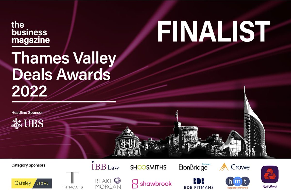 ParetoFM's tweet photo. We are thrilled to announce we are finalists🎺 in two categories at the 2022 Thames Valley Deals Awards. Purpose Led Business Deal Award + Management Team of the Year Award. Winners announced November 3rd 🤞
#TVDA22 #Awards #changingthefaceofFM #relationshipbased #socialled https://t.co/B2iKGH4VLg