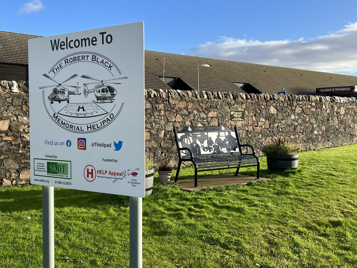 DaveLBywater's tweet photo. A fitting tribute and welcomed upgrade to the helipad in Campbeltown 🚁 https://t.co/vBT9VeH8Uo