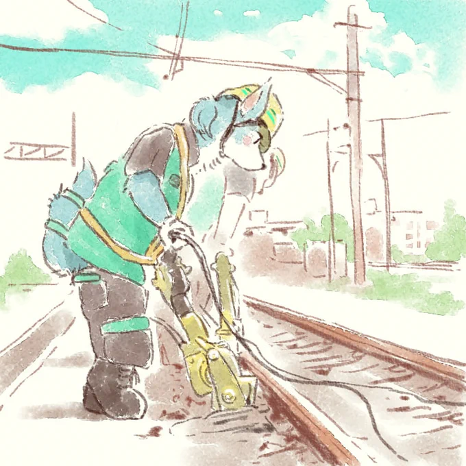 #鉄道開業150周年 #オオカミが電車を運転するだけのマンガ 