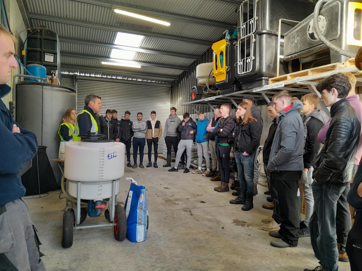 stgeralds's tweet photo. Our senior cycle Agricultural Science students travelled to Conroy Farm Tours in Galway yesterday with their teacher Ms Horan. They had an enjoyable and informative day, experiencing first-hand calf rearing, sheep breeding and grassland management. @lecheiletrust1 https://t.co/zhOFjBoUFr