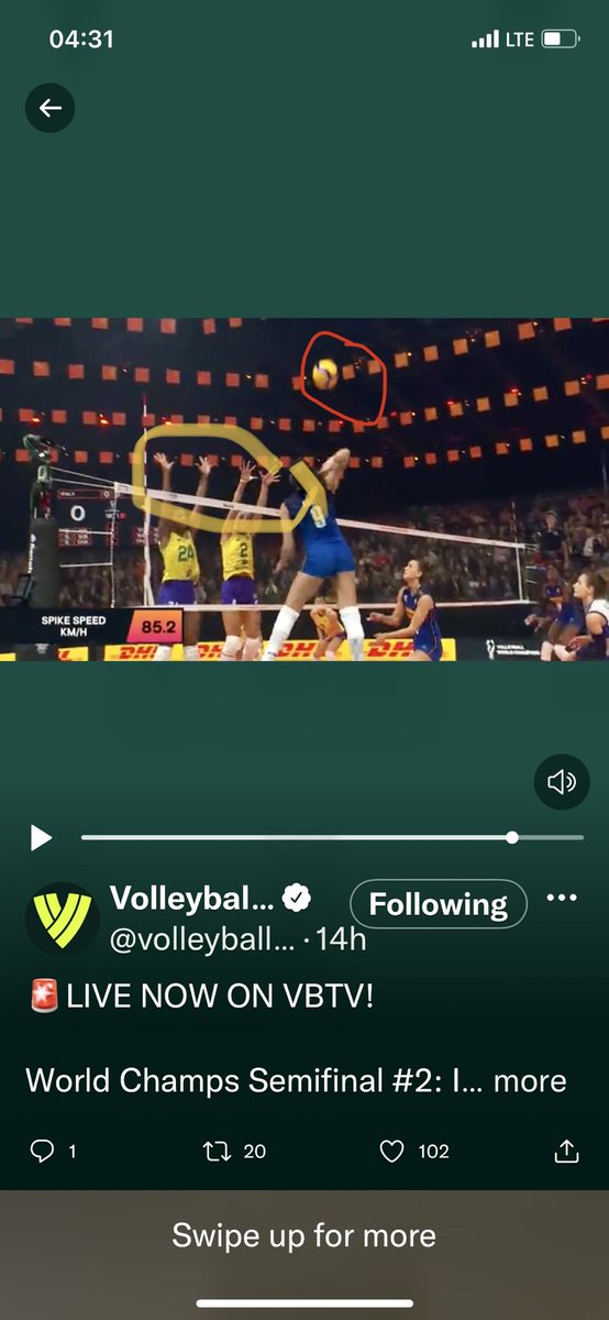 A rare error at this level. There is no ball seal as the cross to zone 4-5 is wide open ⁦<a href="/OneSportsPHL/">One Sports</a>⁩ ⁦<a href="/volleyballworld/">Volleyball World</a>⁩