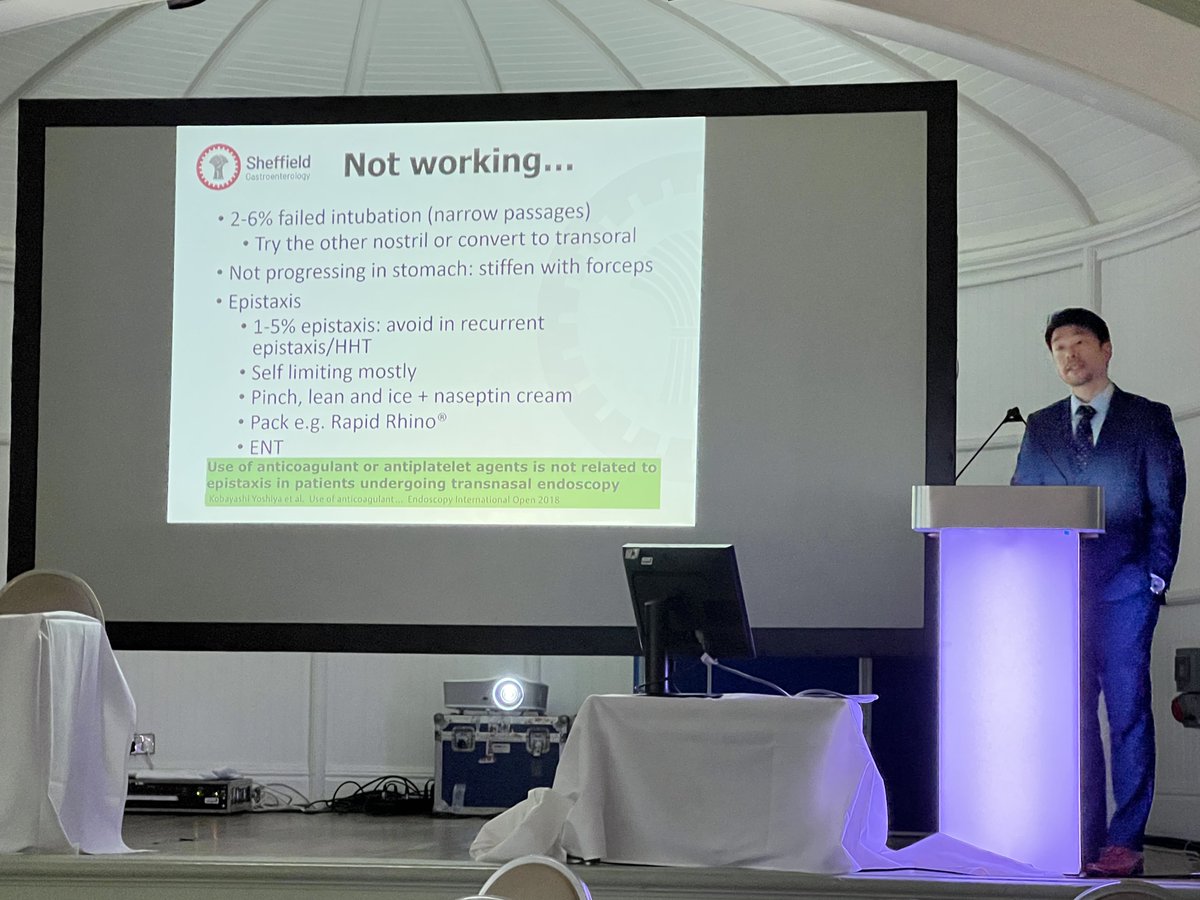 Transnasal endoscopy seems to be the future for diagnostic OGD - here are some tips for troubleshooting? #GITwitter #BIES2022 <a href="/shefgastro/">Sheffield Gastro</a>
