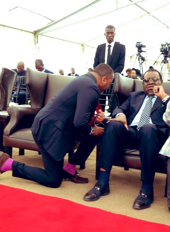 Tjiurimo's tweet photo. Swakopmund: Communicating to the President on an urgent matter in the realm of his mandate as Chair of the SADC Organ. A peace-builder, President @hagegeingob is currently seized with implementing SADC decisions to advance peace and security for the citizens of our region. https://t.co/Kk3ZeB91EL